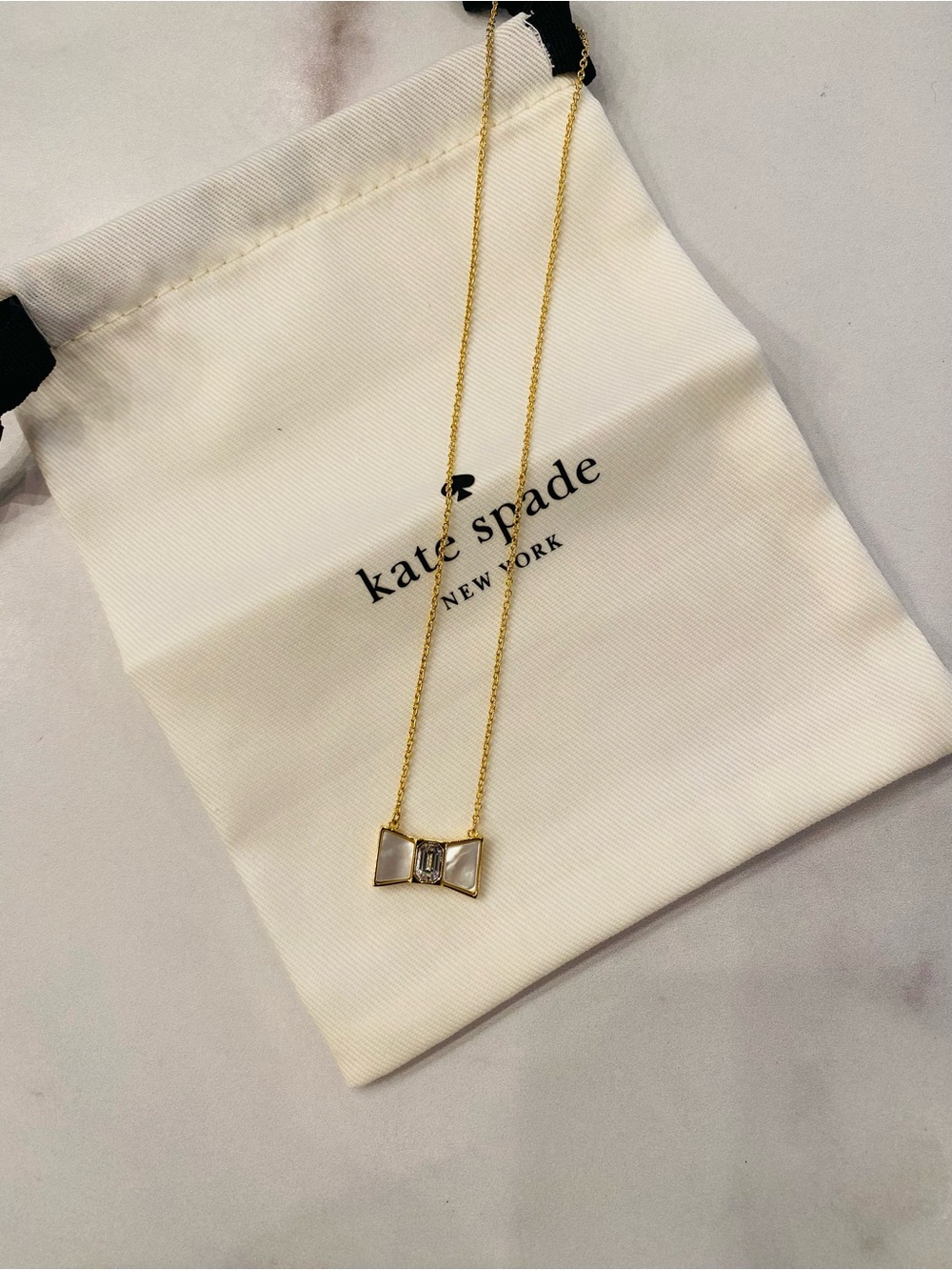 KATE SPADE Bow Shoppe Gold Necklace